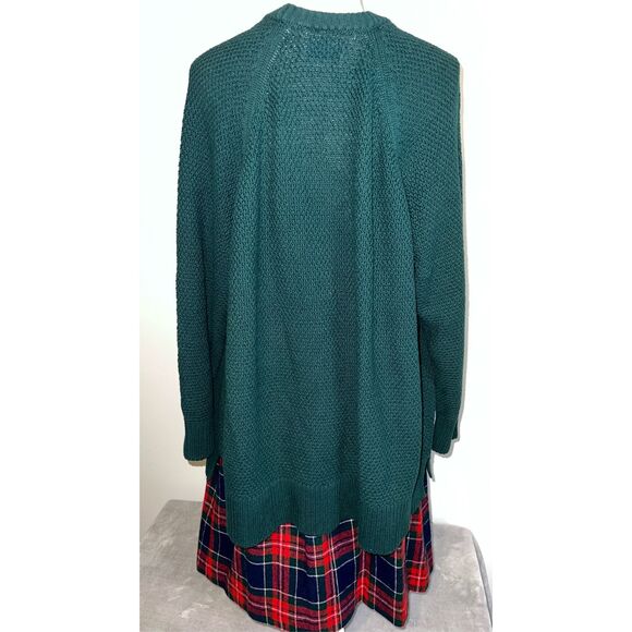 Old Navy 100% Cotton Dark Green Knit Sweater 2X - Picture 4 of 8